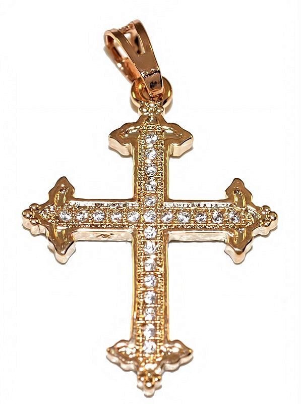 Крестик Xuping с цирконами Медицинское золото Позолота 18К 3 см. x 20 мм. хкр-066
Крестик Xuping с цирконами Медицинское золото Позолота 18К 3 см. x 20 мм. хкр-066
