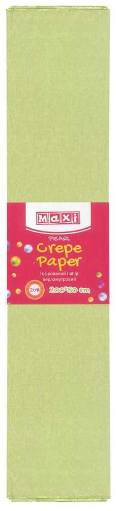 Набор гофрированной бумаги Maxi 20% 50 х 200 см 10 шт Перламутровой Салатовой (MX61618-02)
Набор гофрированной бумаги Maxi 20% 50 х 200 см 10 шт Перламутровой Салатовой (MX61618-02)