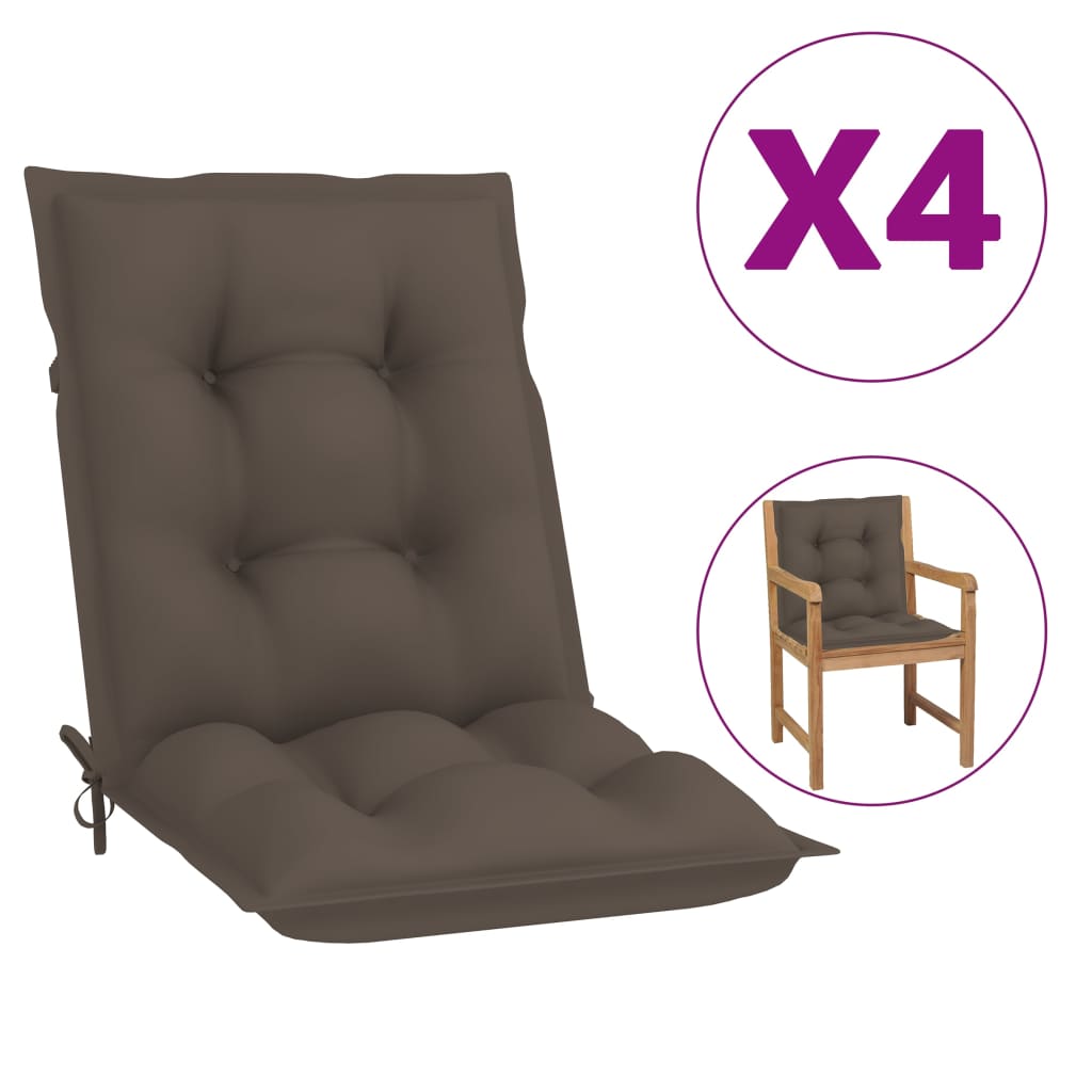 Подушки для садового стільця Shumee 4 шт сіро коричневий колір 100x50x7 см 314303
Подушки для садового стільця Shumee 4 шт сіро коричневий колір 100x50x7 см 314303