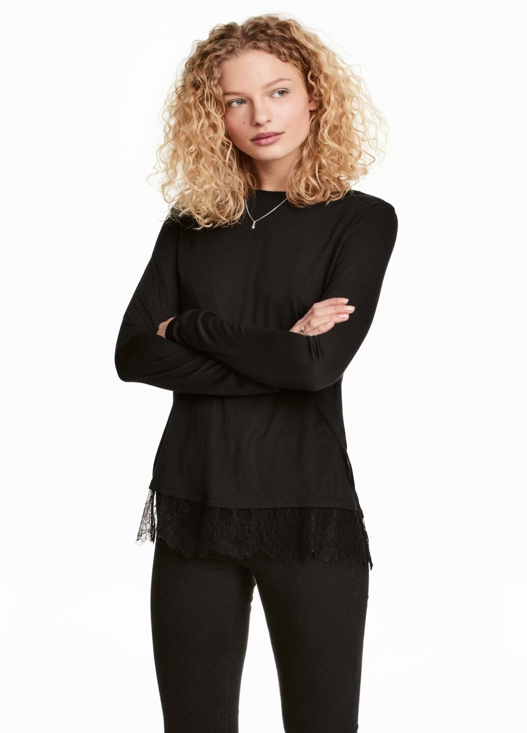 Лонгслив H&M с кружевом черный 14-0037, Лонгслив H&M с кружевом S черный 14-0037
Лонгслив H&M с кружевом черный 14-0037, Лонгслив H&M с кружевом S черный 14-0037
