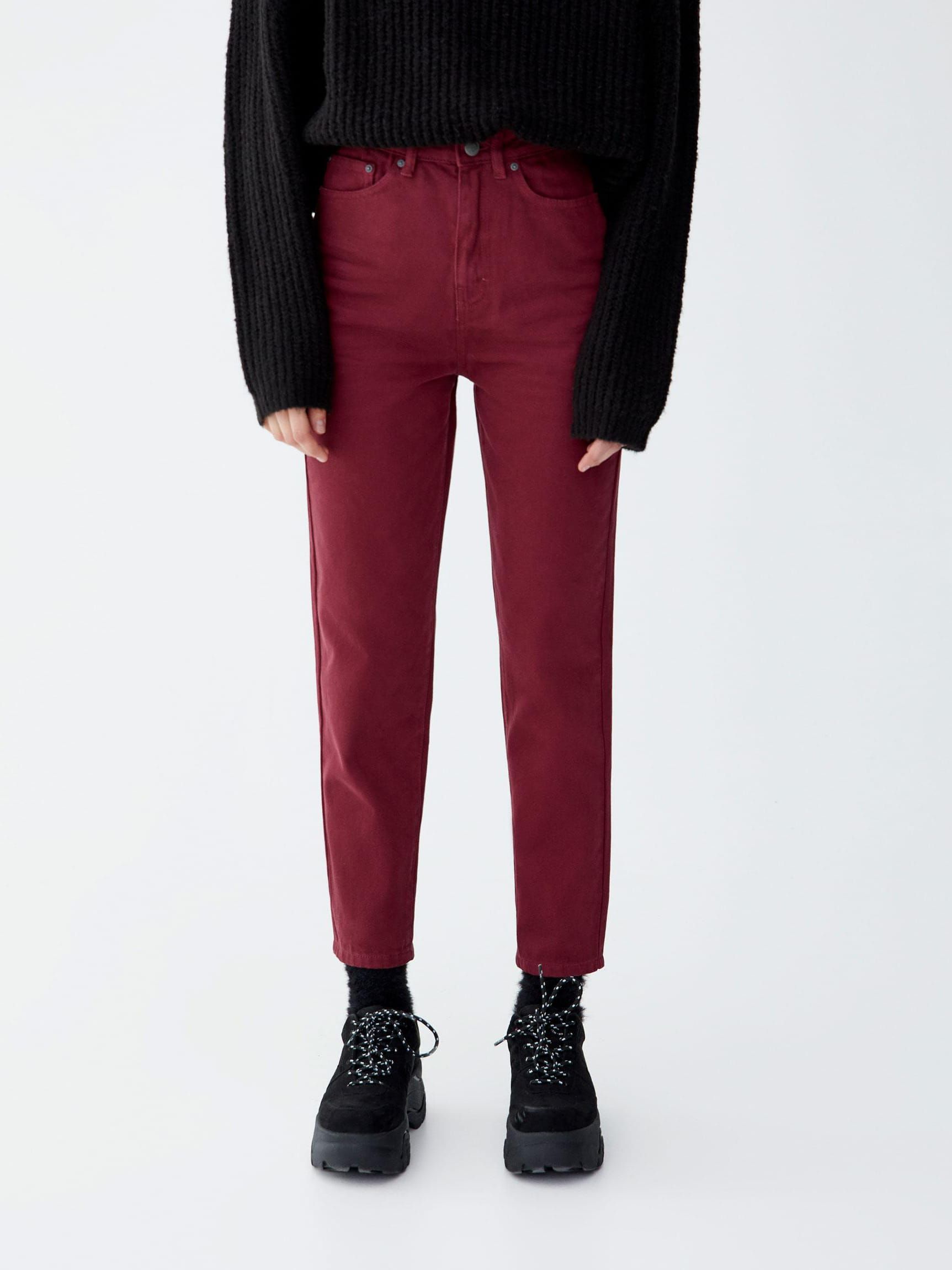 Джинсы Pull & Bear 9680/381/605 32 Бордовые 
Джинсы Pull & Bear 9680/381/605 32 Бордовые