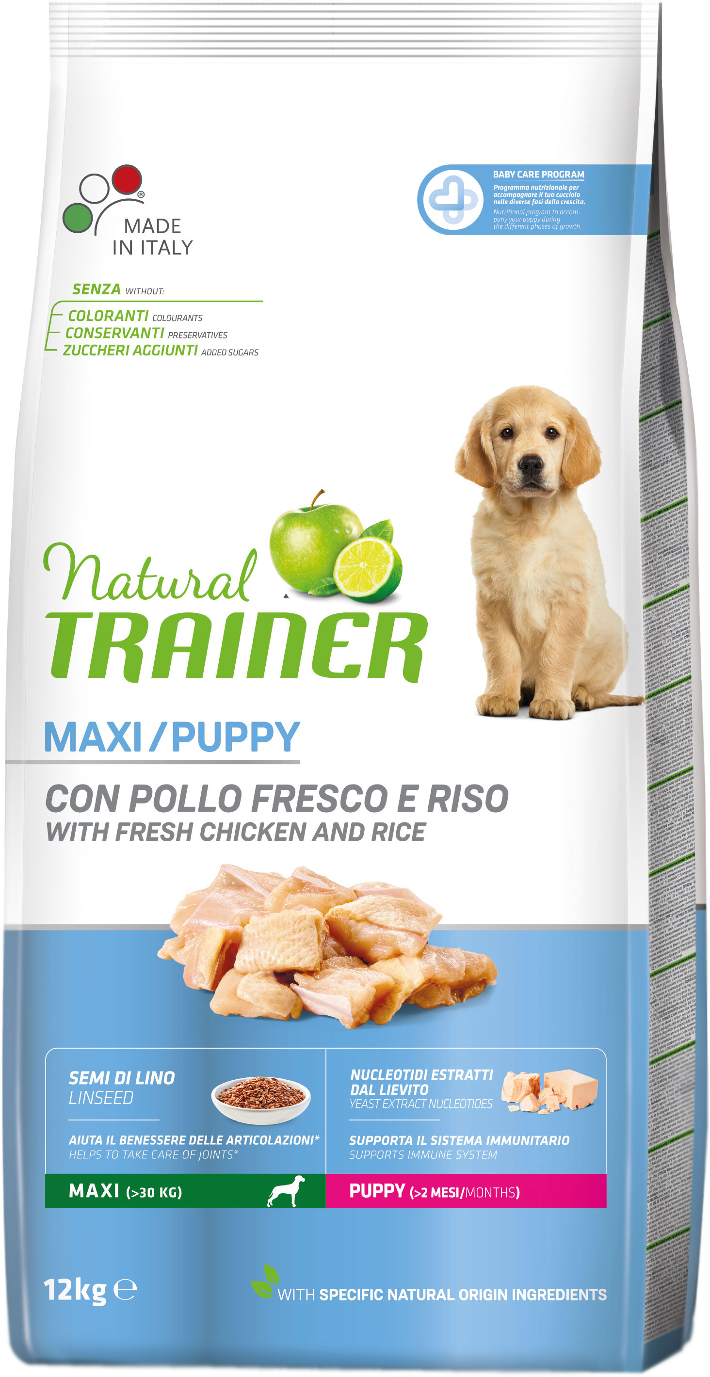 Сухой корм Trainer Natural Super Premium Puppy Maxi для щенков крупных пород до 8 месяцев 12 кг
Сухой корм Trainer Natural Super Premium Puppy Maxi для щенков крупных пород до 8 месяцев 12 кг