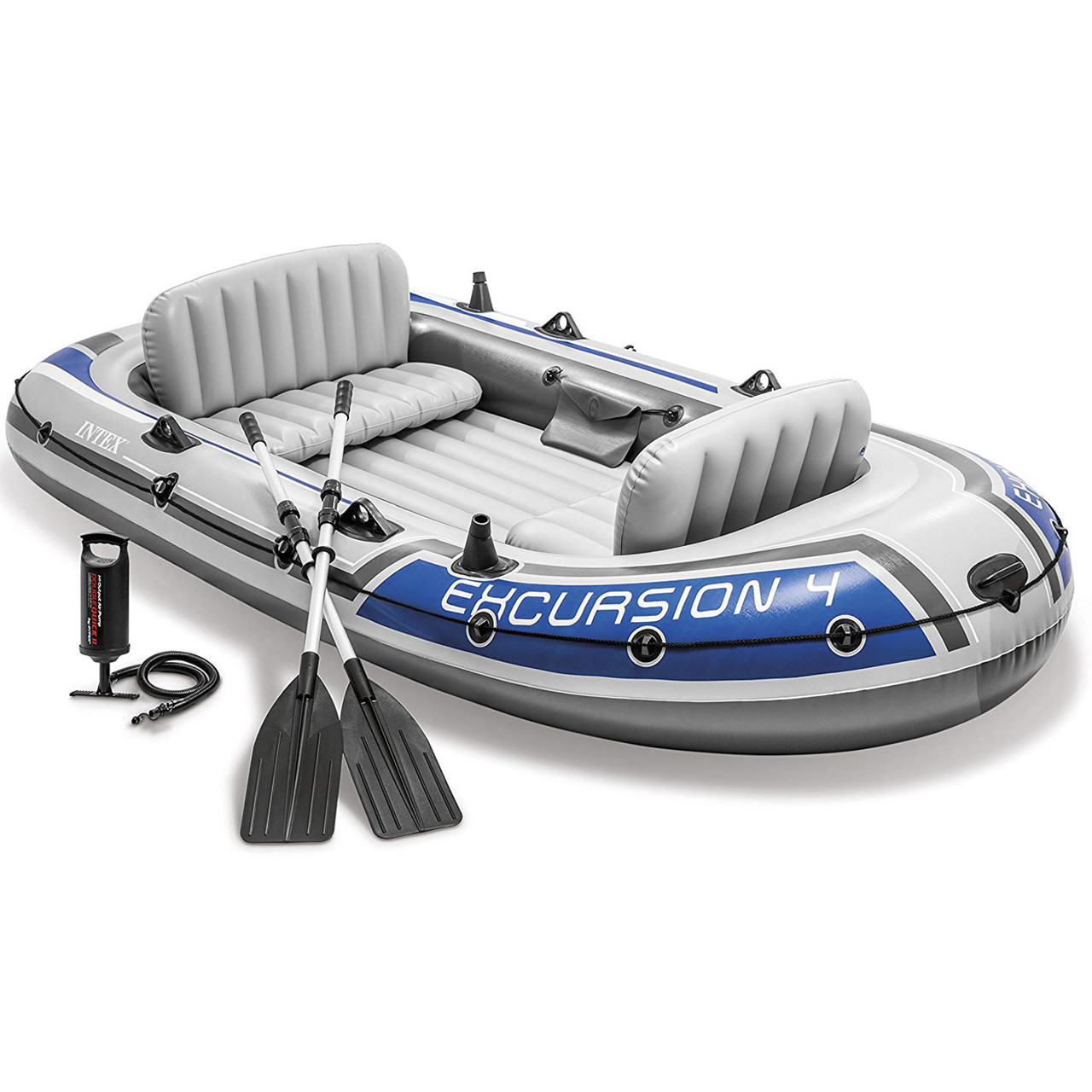 Четырехместная надувная лодка Intex 68324 Excursion 4 Set 315х165 см весла ручной насос
Четырехместная надувная лодка Intex 68324 Excursion 4 Set 315х165 см весла ручной насос