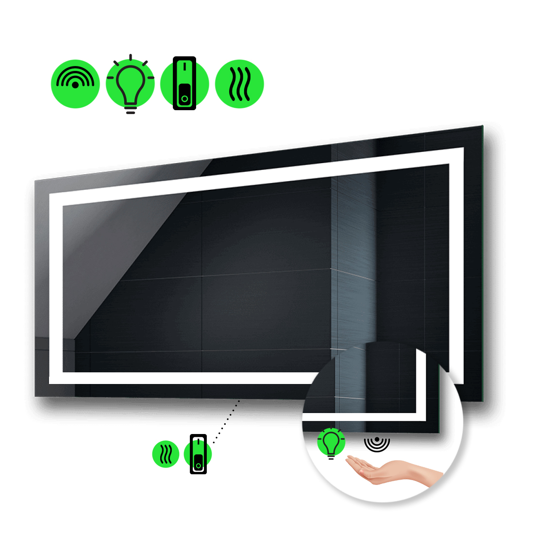 LED-зеркало 100x90см, с ИК включателем и подогревом с механическим управлением, модель Karnet
LED-зеркало 100x90см, с ИК включателем и подогревом с механическим управлением, модель Karnet