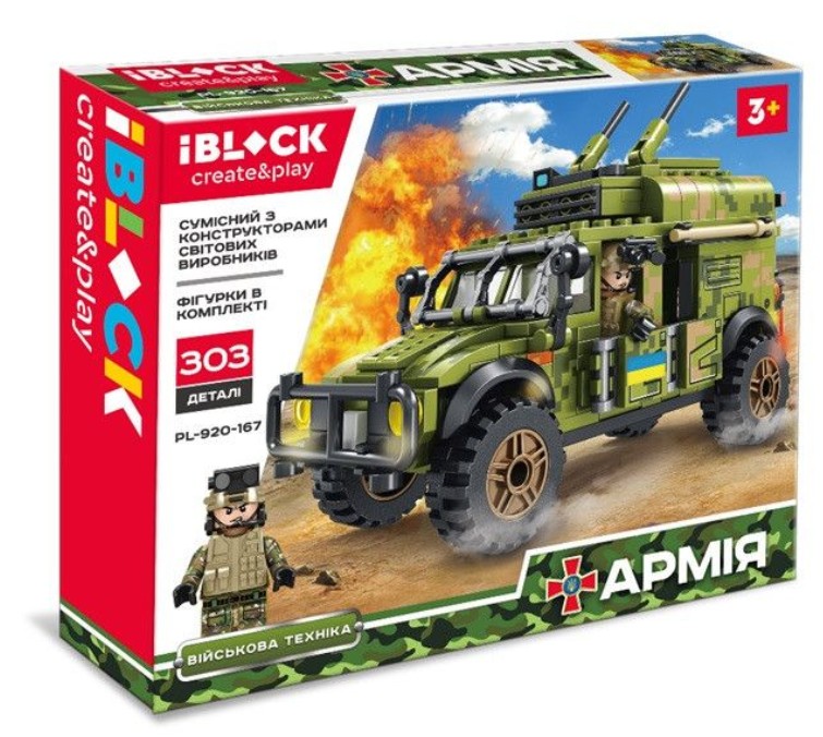 Конструктор "Армия"iBLOCK Бронированная машина и фигурки 303 детали военная детализированная техника для мальчика (Т1028)
Конструктор "Армия"iBLOCK Бронированная машина и фигурки 303 детали военная детализированная техника для мальчика (Т1028)