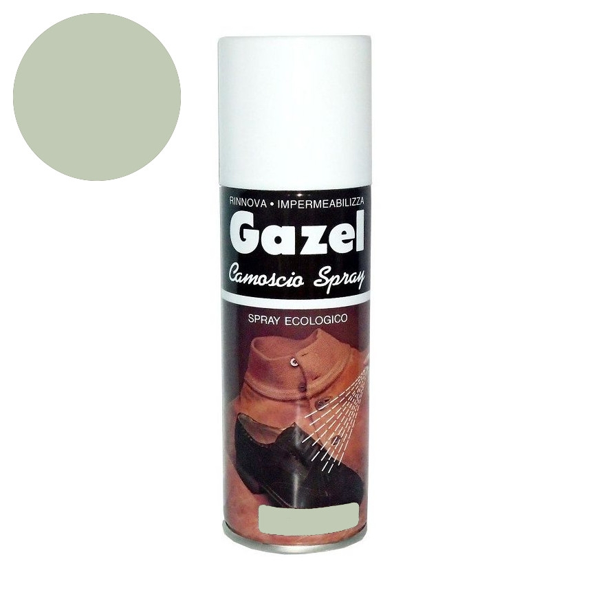 Серая с зеленоватым оттенком аэрозольная краска для замши и нубука Wilbra Gazel Camoscio, 200 мл
Серая с зеленоватым оттенком аэрозольная краска для замши и нубука Wilbra Gazel Camoscio, 200 мл