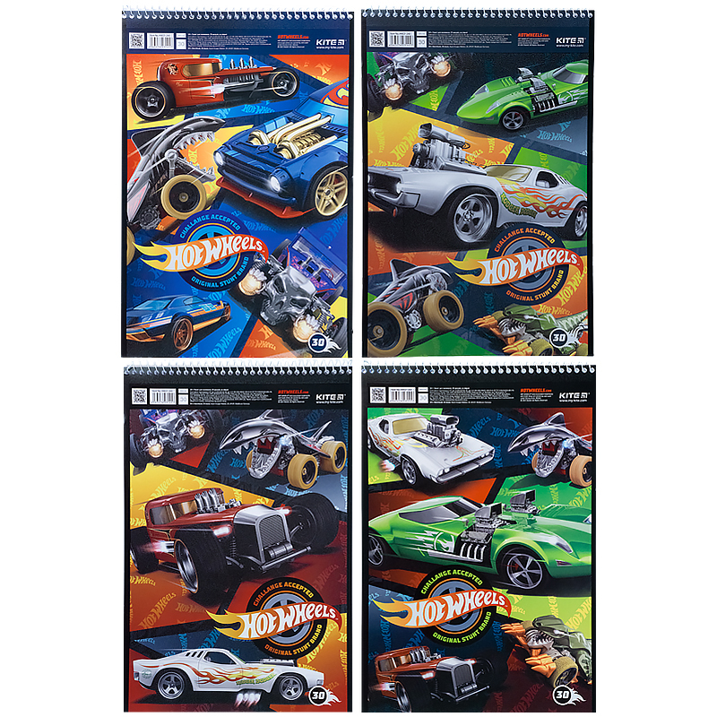 Набор альбомов для рисования Kite Hot Wheels спираль 30 листов 4 шт 4 дизайна (HW21-243/4)
Набор альбомов для рисования Kite Hot Wheels спираль 30 листов 4 шт 4 дизайна (HW21-243/4)