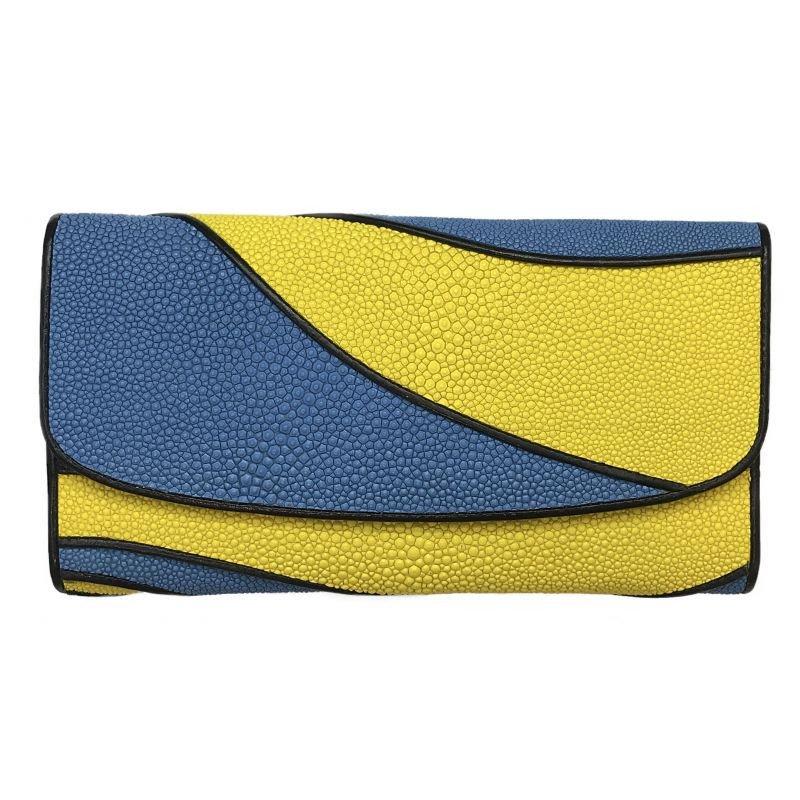 Женский кошелек из натуральной кожи ската, желто-голубой ST 52 DC Blue/Yellow
Женский кошелек из натуральной кожи ската, желто-голубой ST 52 DC Blue/Yellow