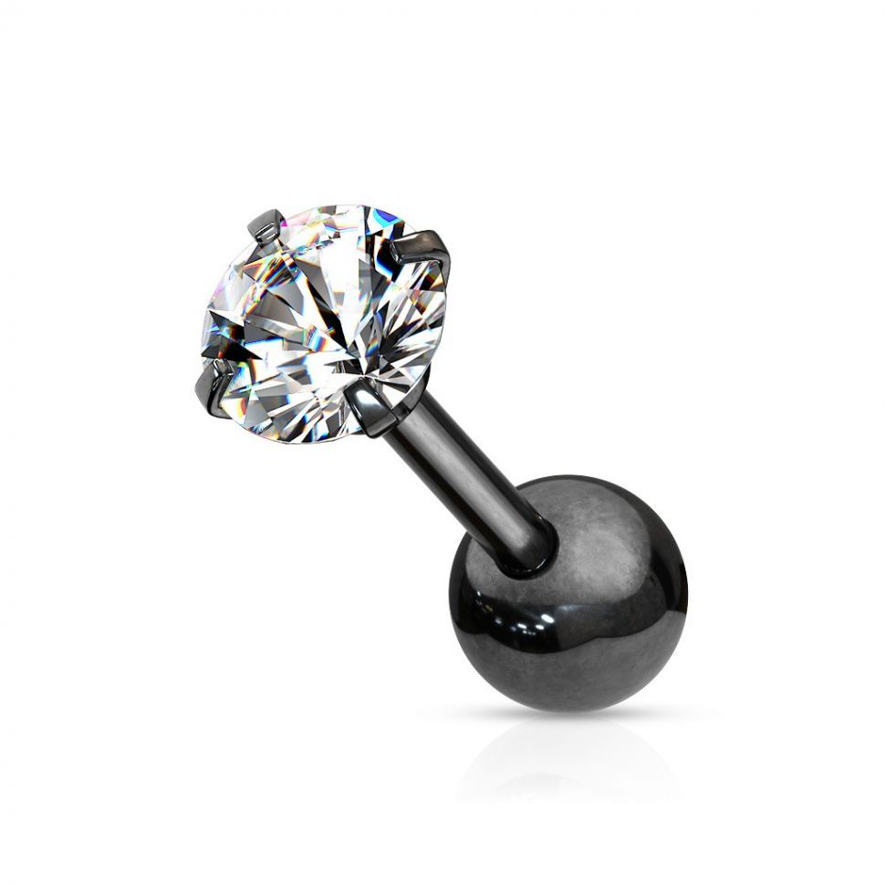 Серьга микроштанга PiercedFish JA05 для пирсинга уха из стали с круглым фианитом (6 мм, Черный)
Серьга микроштанга PiercedFish JA05 для пирсинга уха из стали с круглым фианитом (6 мм, Черный)