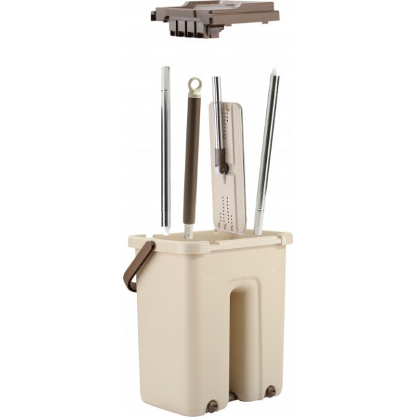 Ведро с отжимом и шваброй Scratch Cleaning Mop бежевая, (ведро: 37 см х 25 см х 41 см) плоская швабра
Ведро с отжимом и шваброй Scratch Cleaning Mop бежевая, (ведро: 37 см х 25 см х 41 см) плоская швабра
