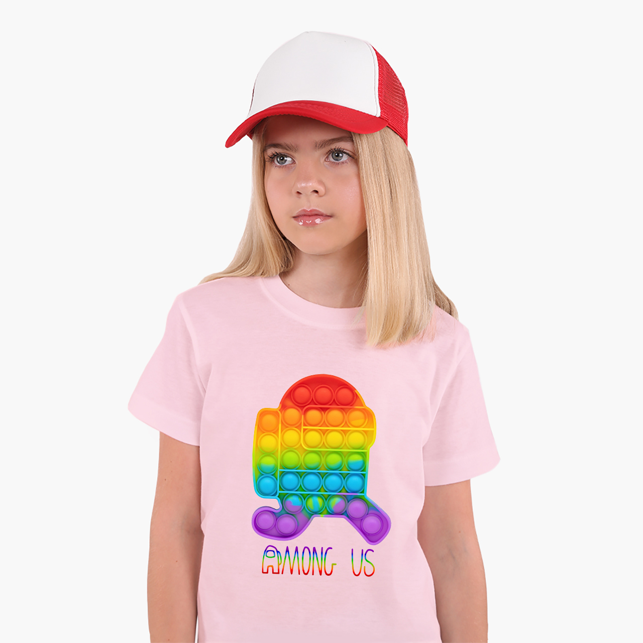 Детская футболка для девочек Амонг Ас Поп Ит (Amons Us Pop It Bubble Dimbl) (25186-W3280-27) 122-128 см Хлопок Розовый
Детская футболка для девочек Амонг Ас Поп Ит (Amons Us Pop It Bubble Dimbl) (25186-W3280-27) 122-128 см Хлопок Розовый