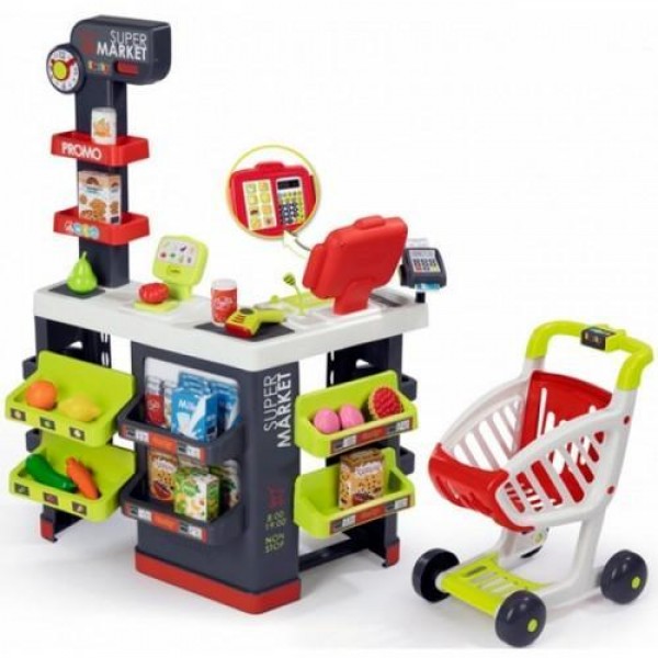 Детский интерактивный супермаркет Smoby Toys City Market со звуковыми эффектами, тележкой и аксессуарами
Детский интерактивный супермаркет Smoby Toys City Market со звуковыми эффектами, тележкой и аксессуарами