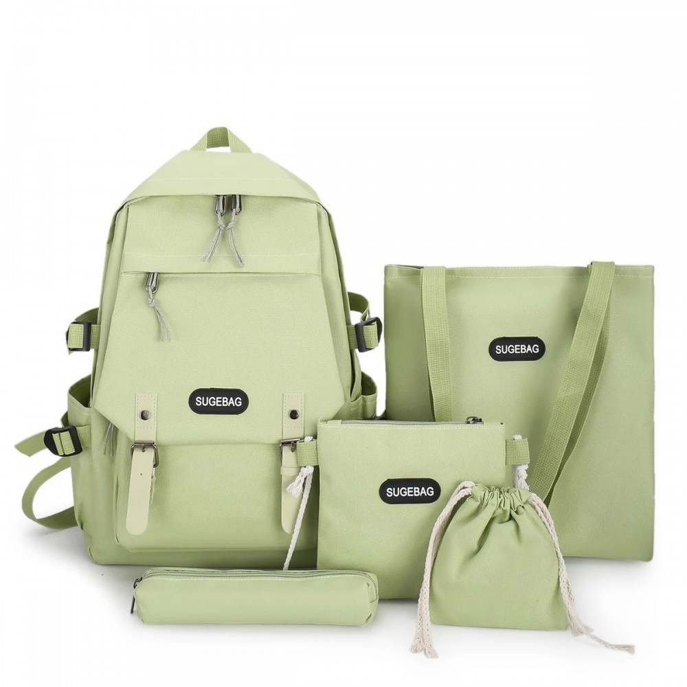 Комплект 5 в 1 рюкзак подростковый для девочки, сумка, клатч и пенал Sugebag зеленый 1451782841
Комплект 5 в 1 рюкзак подростковый для девочки, сумка, клатч и пенал Sugebag зеленый 1451782841