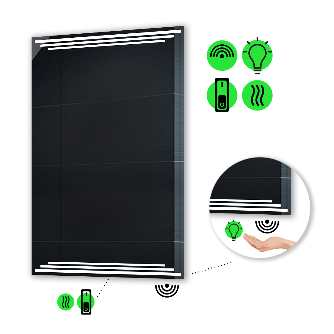 LED-зеркало 80x90см, с ИК включателем и подогревом с механическим управлением, модель Francisca
LED-зеркало 80x90см, с ИК включателем и подогревом с механическим управлением, модель Francisca