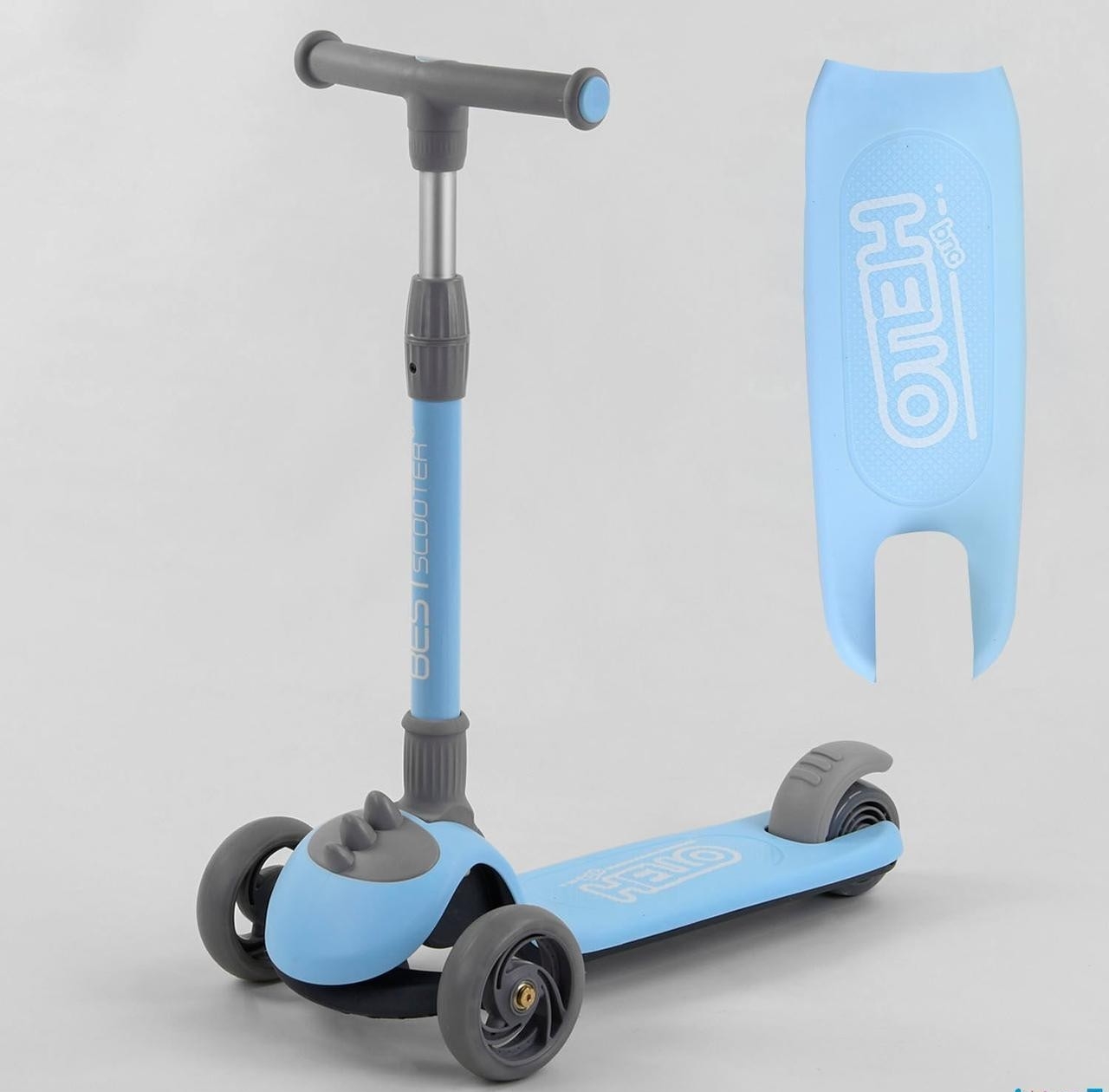 Самокат трехколесный Best Scooter, складной алюминиевый руль, 3 колеса PU со светом голубой с серым
Самокат трехколесный Best Scooter, складной алюминиевый руль, 3 колеса PU со светом голубой с серым