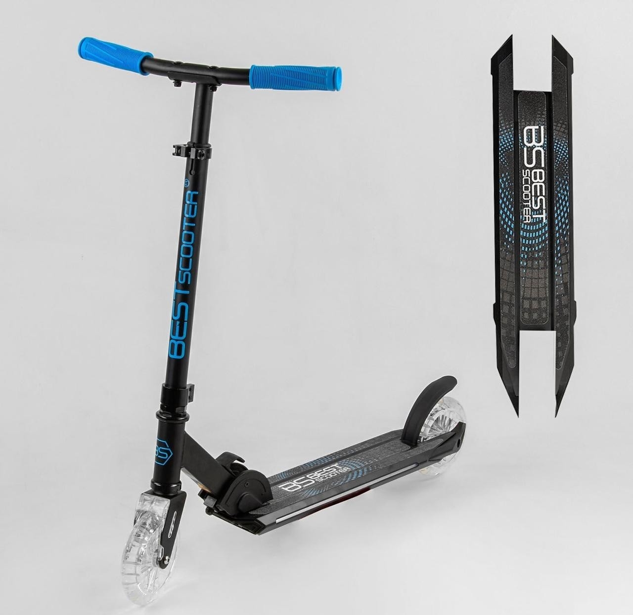 Самокат двухколесный Best Scooter колеса PU, d переднего колеса 145мм черно синий
Самокат двухколесный Best Scooter колеса PU, d переднего колеса 145мм черно синий