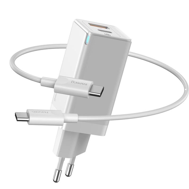 Сетевое зарядное устройство Baseus GaN2 (2USB, 3A) QC3.0 45W White (CCGAN-Q02) + кабель Type-C
Сетевое зарядное устройство Baseus GaN2 (2USB, 3A) QC3.0 45W White (CCGAN-Q02) + кабель Type-C