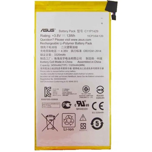 Аккумулятор для Asus C11P1429, ZenPad C 7.0 Z170C Wi-Fi, Z170CG 3G, Z170MG 3450мАч original PRC
Аккумулятор для Asus C11P1429, ZenPad C 7.0 Z170C Wi-Fi, Z170CG 3G, Z170MG 3450мАч original PRC