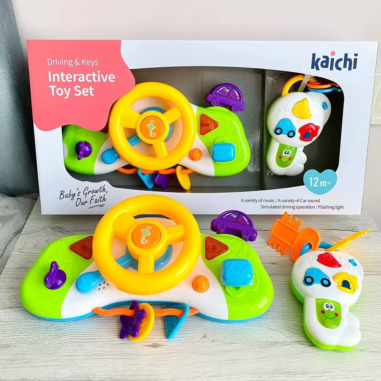 Детский автотренажер K999-120B Первое вождение с звуковыми эффектами и с брелком 
Детский автотренажер K999-120B Первое вождение с звуковыми эффектами и с брелком