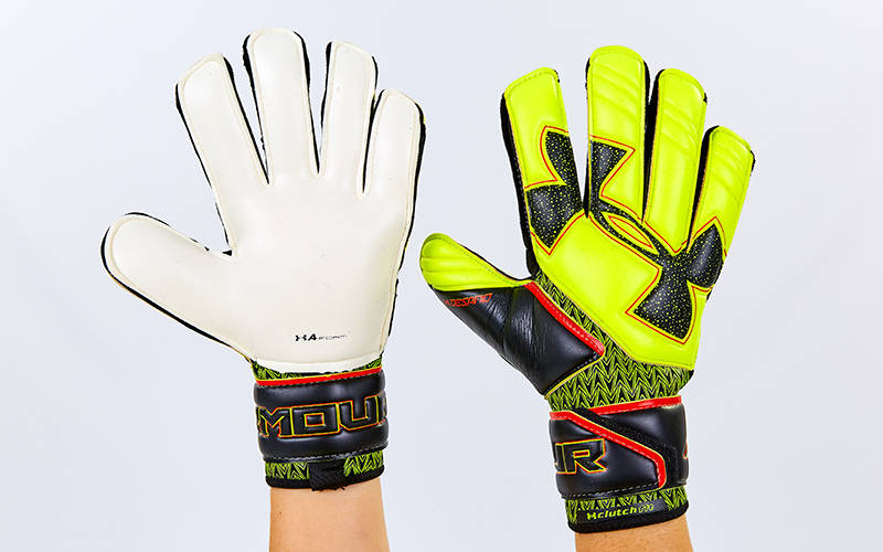 Перчатки вратарские с защитными вставками на пальцы UNDER ARMOUR FB-883-2 (PVC, размер 10, салатовый-черный)
Перчатки вратарские с защитными вставками на пальцы UNDER ARMOUR FB-883-2 (PVC, размер 10, салатовый-черный)