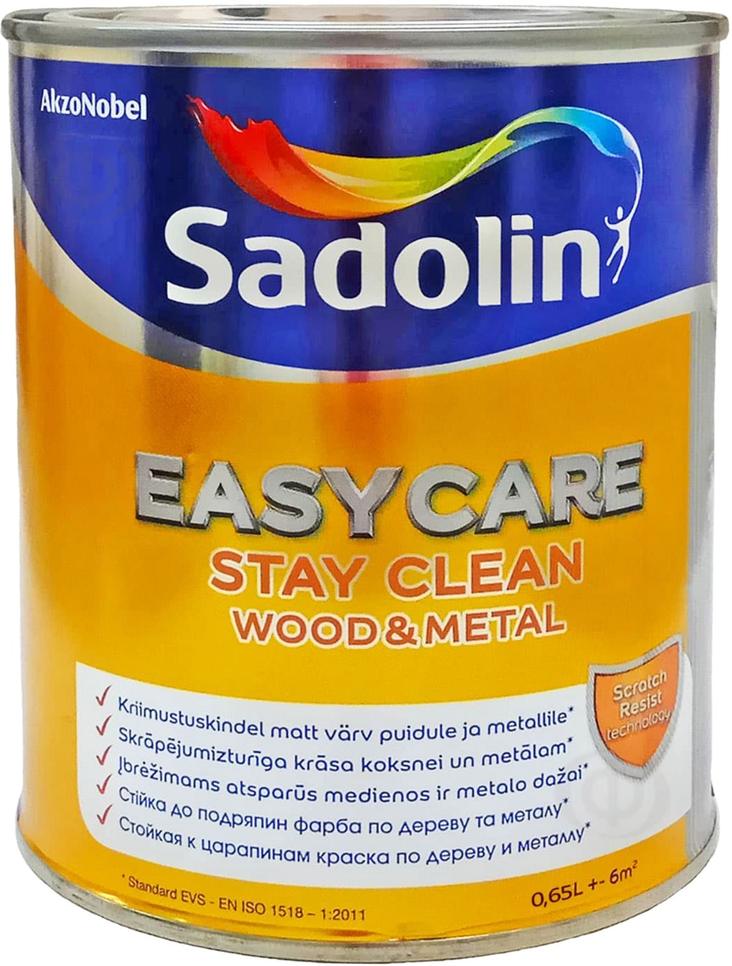 Sadolin EasyCare Wood&Metal - полуматовая водная краска для дерева и металла, BC 0.65 л Бесцветная (5599754)
Sadolin EasyCare Wood&Metal - полуматовая водная краска для дерева и металла, BC 0.65 л Бесцветная (5599754)