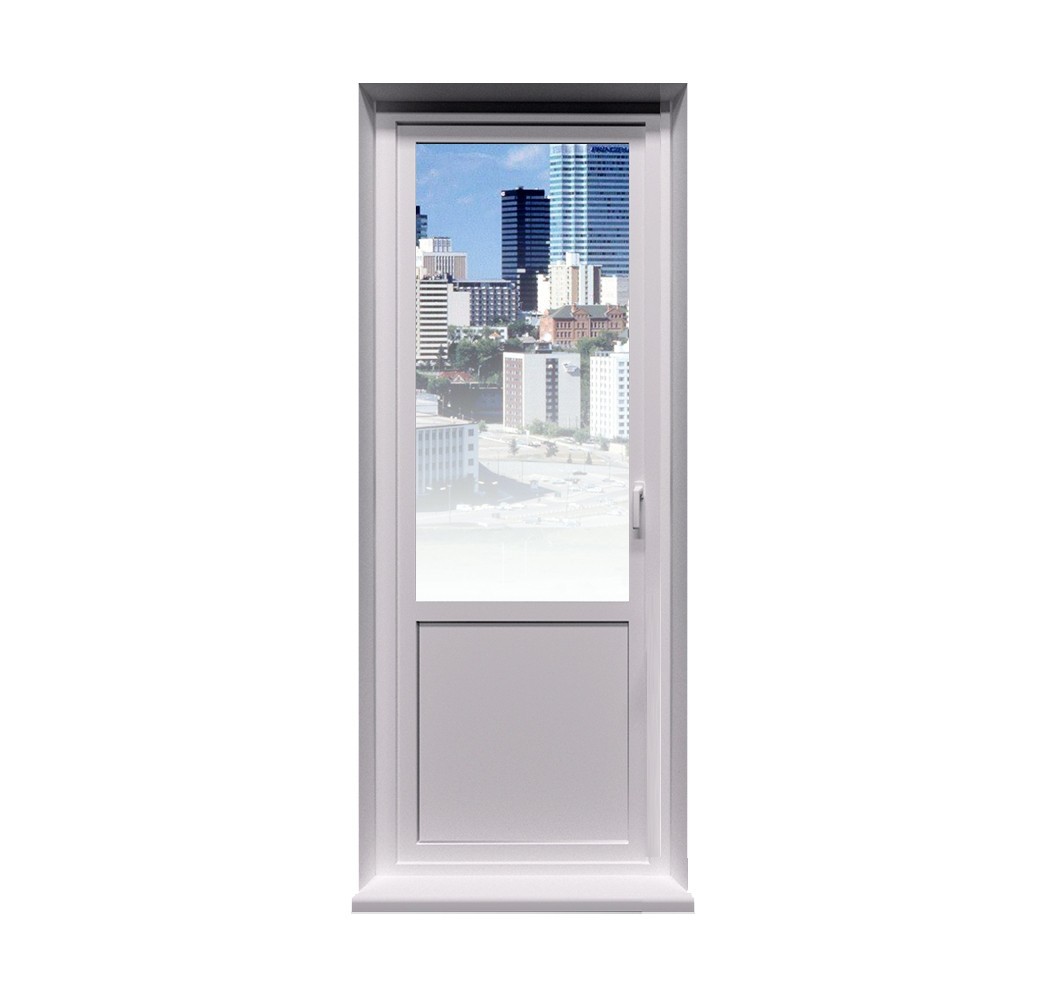 Двери пластиковые Viknaland B70(6k) (850х2200) , верхняя часть - стекло, нижняя - сэндвич-панель, цвет белый
Двери пластиковые Viknaland B70(6k) (850х2200) , верхняя часть - стекло, нижняя - сэндвич-панель, цвет белый
