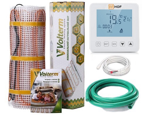 Теплый пол Volterm двухжильный мат Hot Mat 1050Вт 6.3 м2 с программируемым сенсорным терморегулятором HOF sen в комплекте (IT900487)
Теплый пол Volterm двухжильный мат Hot Mat 1050Вт 6.3 м2 с программируемым сенсорным терморегулятором HOF sen в комплекте (IT900487)