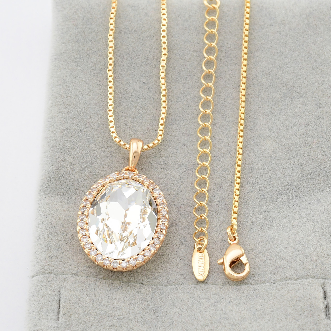 Набір Xuping з кристалами Swarovski 87055 кулон 29х17 мм + ланцюжок 40+5 см колір білий позолота 18К
Набір Xuping з кристалами Swarovski 87055 кулон 29х17 мм + ланцюжок 40+5 см колір білий позолота 18К