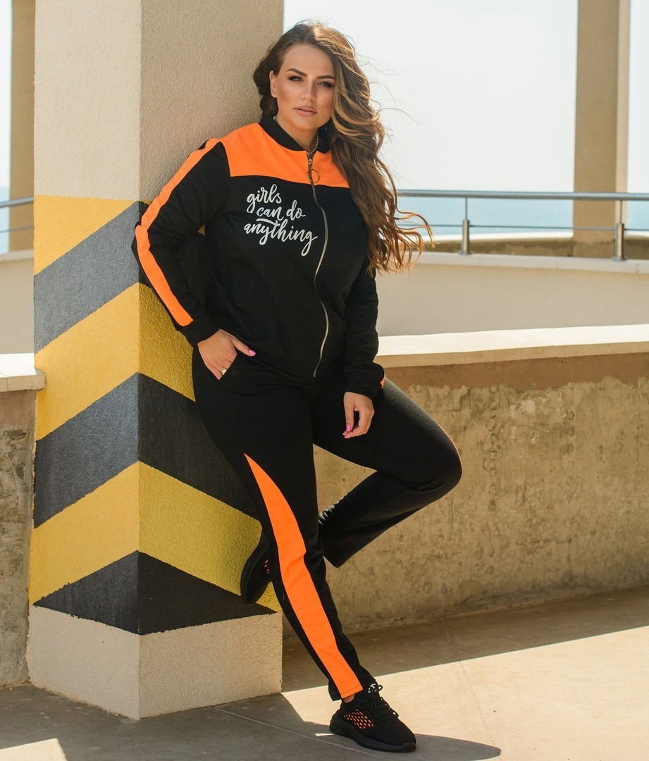 Спортивный костюм женский черный без капюшона рукав штаны лампасы Miss Podium Оранжевый, Спортивный костюм женский черный без капюшона рукав штаны лампасы Miss Podium Оранжевый 54
Спортивный костюм женский черный без капюшона рукав штаны лампасы Miss Podium Оранжевый, Спортивный костюм женский черный без капюшона рукав штаны лампасы Miss Podium Оранжевый 54