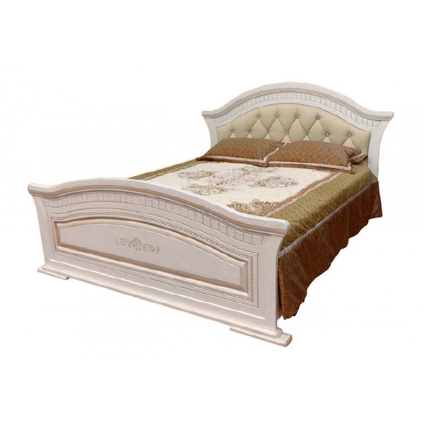 Кровать двуспальная из ДСП с мягким изголовьем 180*200 Николь Белый с патиной Світ меблів с ламелевым каркасом
Кровать двуспальная из ДСП с мягким изголовьем 180*200 Николь Белый с патиной Світ меблів с ламелевым каркасом