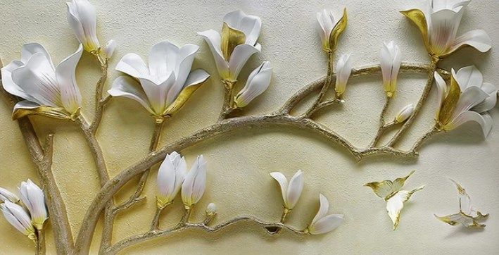 Фотообои Walldeco Барельеф: золотисто-белые цветы №dec_3056 Мелкий песок с блестками
Фотообои Walldeco Барельеф: золотисто-белые цветы №dec_3056 Мелкий песок с блестками