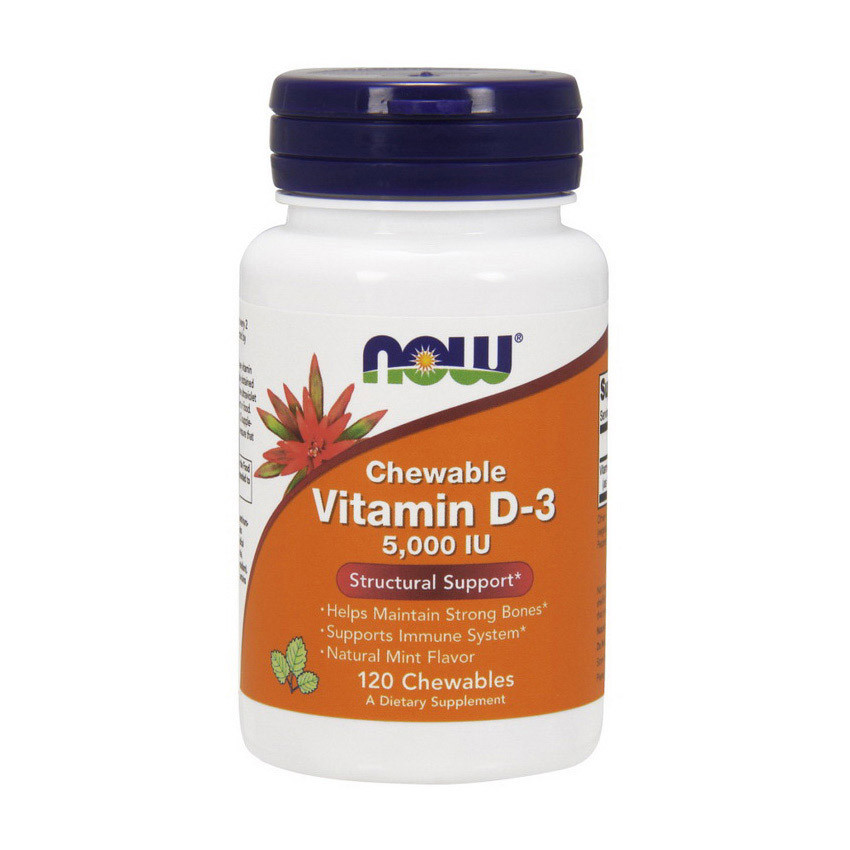 Жевательный витамин Д-3 Нау Фудс / Now Foods Chewable Vitamin D-3 5000 IU (120 chewable)
Жевательный витамин Д-3 Нау Фудс / Now Foods Chewable Vitamin D-3 5000 IU (120 chewable)