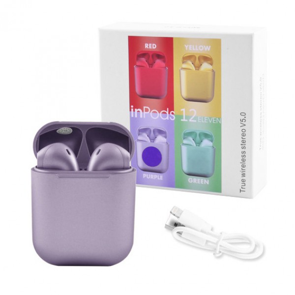 Беспроводные наушники блютуз гарнитура inPods 12 simple TWS bluetooth V5.0 сенсорные. Цвет: фиолетовый
Беспроводные наушники блютуз гарнитура inPods 12 simple TWS bluetooth V5.0 сенсорные. Цвет: фиолетовый