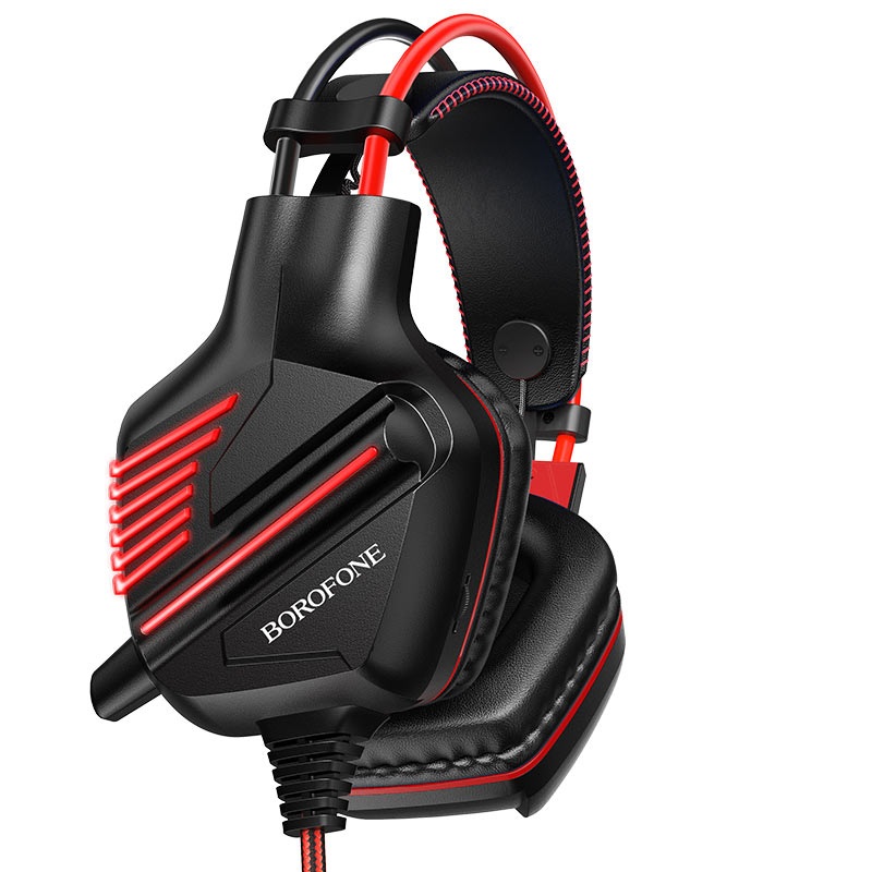 Игровые наушники для ПК с микрофоном проводные Borofone BO101 Racing gaming headphones с подсветкой Black-red
Игровые наушники для ПК с микрофоном проводные Borofone BO101 Racing gaming headphones с подсветкой Black-red