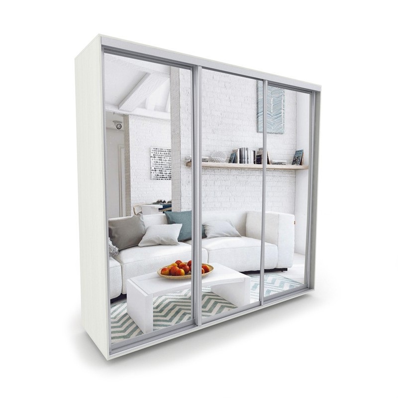 Шкаф-купе Luxe 3 двери Зеркало/Зеркало/Зеркало CLS - II 220 x 230 x 45 см цвет Белое дерево 
Шкаф-купе Luxe 3 двери Зеркало/Зеркало/Зеркало CLS - II 220 x 230 x 45 см цвет Белое дерево