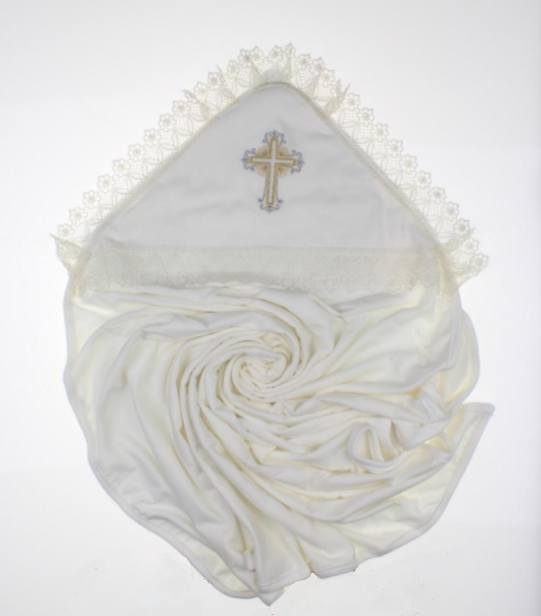 Крыжма для крещения Lari Крестик махровая 85х85 см айвори 
Крыжма для крещения Lari Крестик махровая 85х85 см айвори