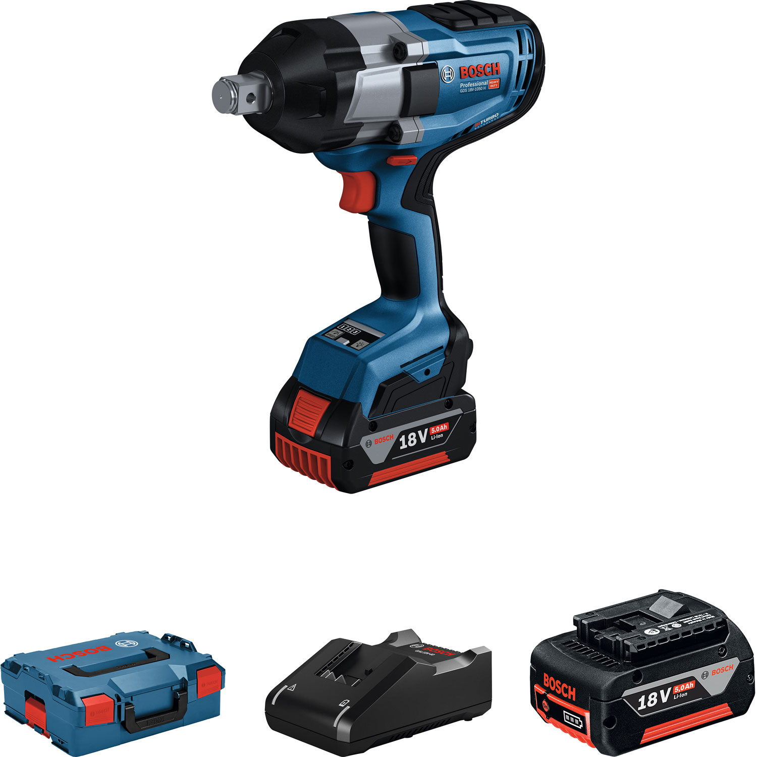 Акумуляторний ударний гайковерт Bosch Professional GDS 18 В-1050 H + 2 АБ GBA 5.0 А·год + ЗП
Акумуляторний ударний гайковерт Bosch Professional GDS 18 В-1050 H + 2 АБ GBA 5.0 А·год + ЗП