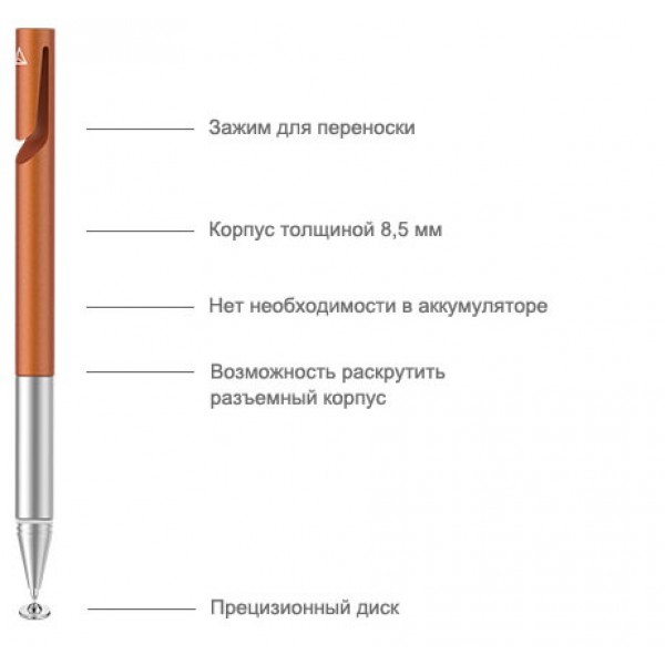 Стилус универсальный для телефона, планшета Adonit Mini 4 Androis / iOS, оранжевый
Стилус универсальный для телефона, планшета Adonit Mini 4 Androis / iOS, оранжевый