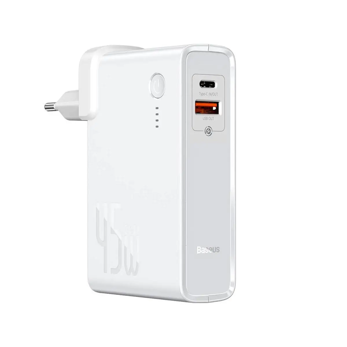 Зарядное устройство 2 в 1 Baseus Quick Charger & Power Bank GaN Charger USB and USB-C 45W 10000 mAh - White / Белый
Зарядное устройство 2 в 1 Baseus Quick Charger & Power Bank GaN Charger USB and USB-C 45W 10000 mAh - White / Белый