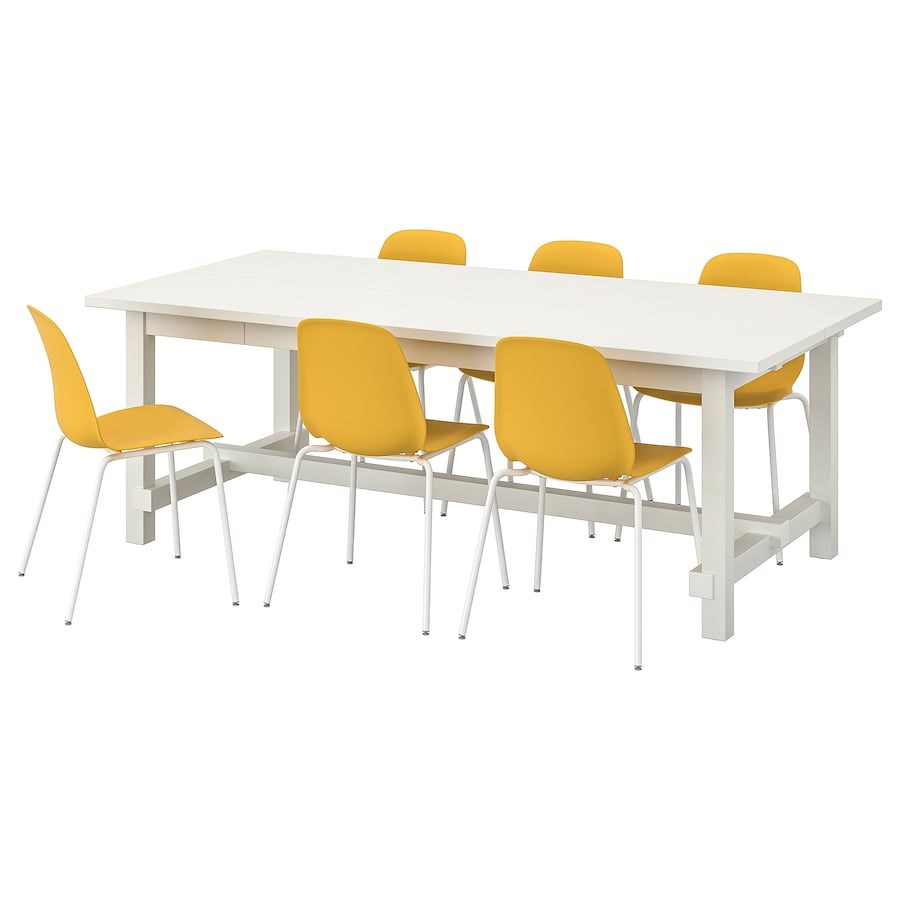 Стіл і 6 стільців IKEA NORDVIKEN / LEIFARNE 210 / 289x105 см білий/жовтий (493.047.69)
Стіл і 6 стільців IKEA NORDVIKEN / LEIFARNE 210 / 289x105 см білий/жовтий (493.047.69)