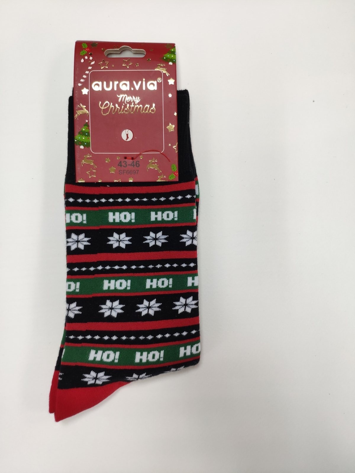 Носки новогодние мужские с принтом Aura Via Merry Christmas Хо хо хо 43-46 Черные
Носки новогодние мужские с принтом Aura Via Merry Christmas Хо хо хо 43-46 Черные