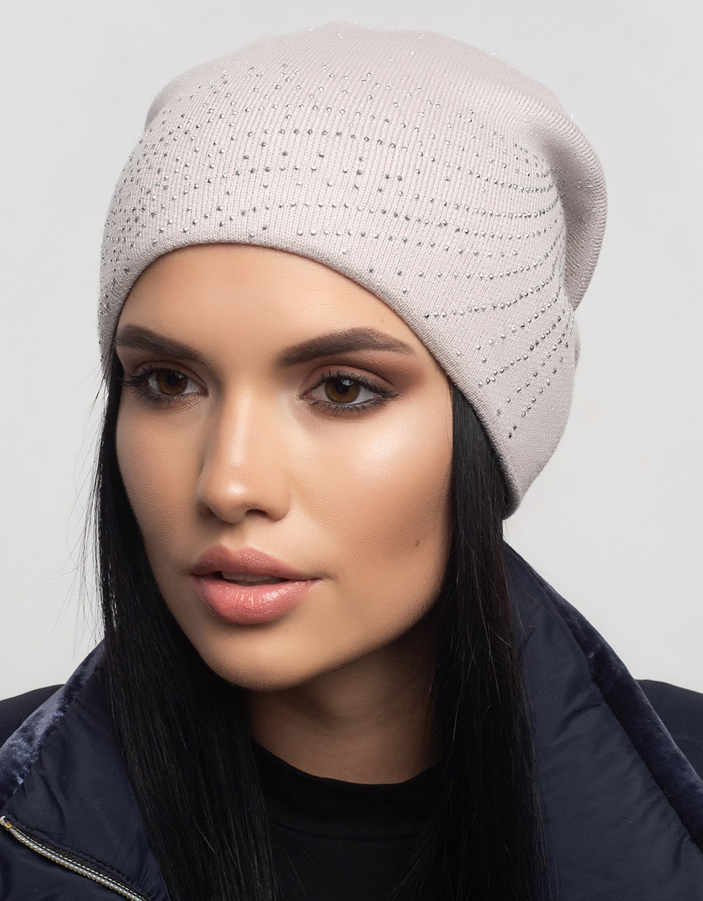 Женская шапка колпак Орбита цвет капучино 
Женская шапка колпак Орбита цвет капучино