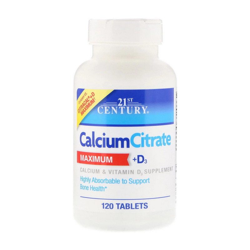Кальций (в виде цитрата кальция) + Витамин D3 21st Century Calcium Citrate maximum + vitamin D3 (120 tabs)
Кальций (в виде цитрата кальция) + Витамин D3 21st Century Calcium Citrate maximum + vitamin D3 (120 tabs)