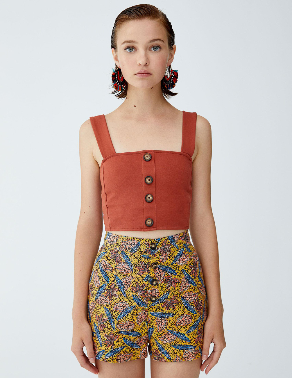 Топ PULL & BEAR Ж1066818 (9241/301/701) цвет коричневый XS 
Топ PULL & BEAR Ж1066818 (9241/301/701) цвет коричневый XS