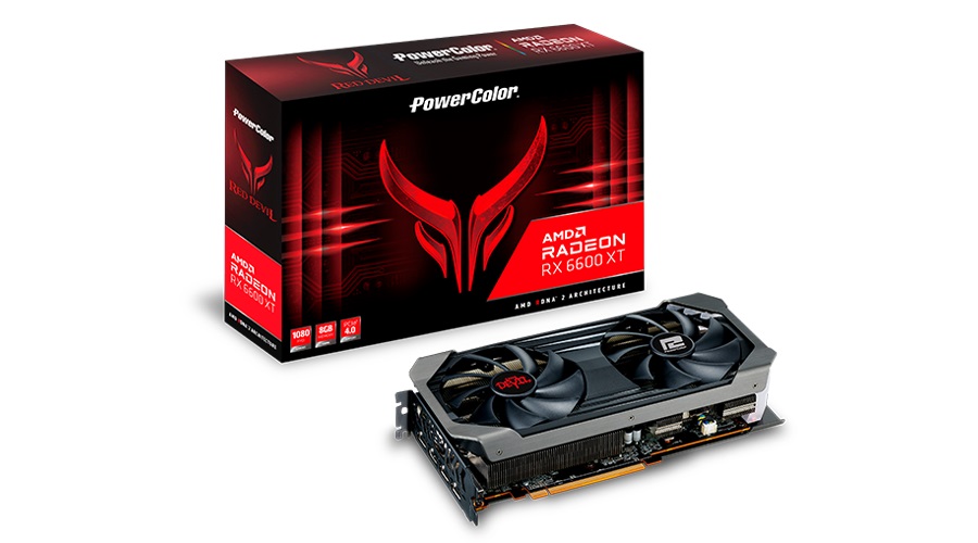 Видеокарта AMD Radeon RX 6600 XT 8GB GDDR6 Red Devil PowerColor (AXRX 6600XT 8GBD6-3DHE/OC)
Видеокарта AMD Radeon RX 6600 XT 8GB GDDR6 Red Devil PowerColor (AXRX 6600XT 8GBD6-3DHE/OC)