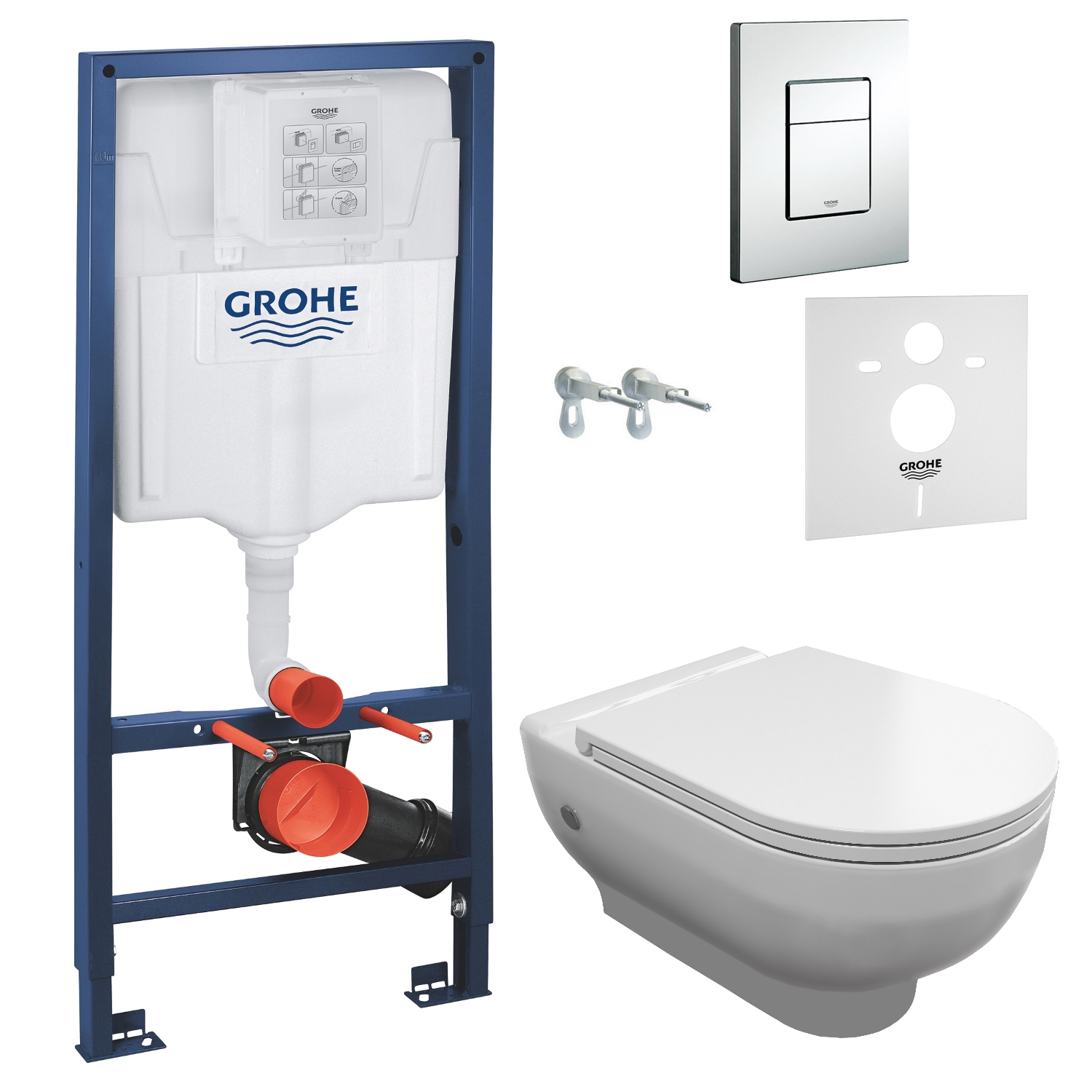 Комплект: VIRGO Rimless унитаз подвесной с сидением Slim slow-closing + Инсталляция Grohe Rapid SL 38772001 + прокладка 3713100
Комплект: VIRGO Rimless унитаз подвесной с сидением Slim slow-closing + Инсталляция Grohe Rapid SL 38772001 + прокладка 3713100