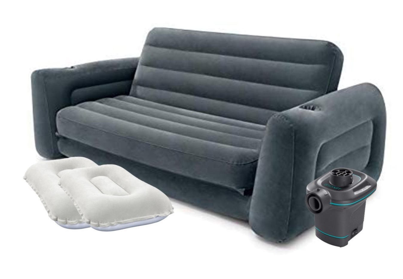Двухместный надувной диван Intex Pull-Out Sofa с электронасосом и подушками Черный 203х224х66 см (IP-172863)
Двухместный надувной диван Intex Pull-Out Sofa с электронасосом и подушками Черный 203х224х66 см (IP-172863)