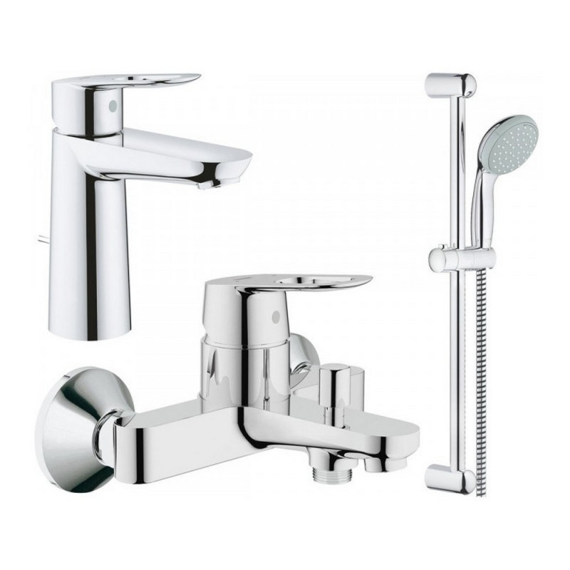 Набор смесителей для умывальника, ванны и душевая стойка M-Size Grohe BauLoop 123215M
Набор смесителей для умывальника, ванны и душевая стойка M-Size Grohe BauLoop 123215M