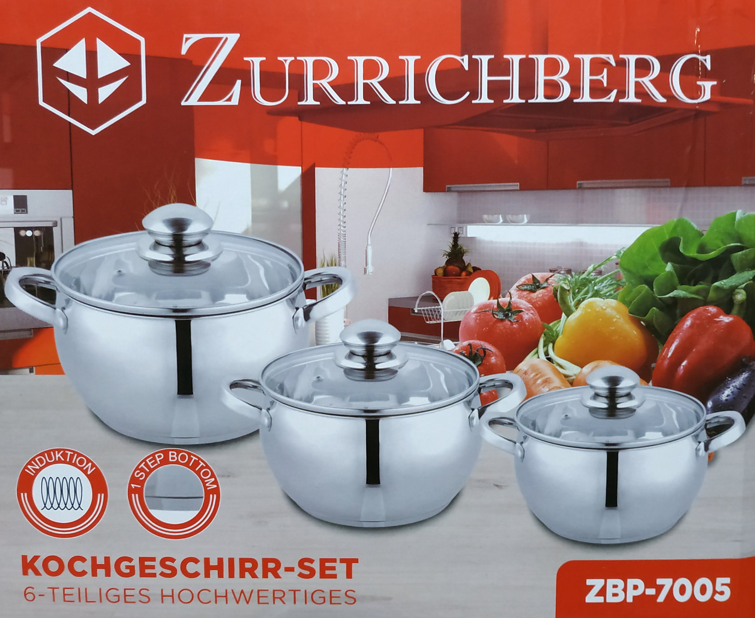 Набор кастрюль из нержавеющей стали Zurrichberg 6 предметов ZBP-7005 однослойный, глянцевый
Набор кастрюль из нержавеющей стали Zurrichberg 6 предметов ZBP-7005 однослойный, глянцевый
