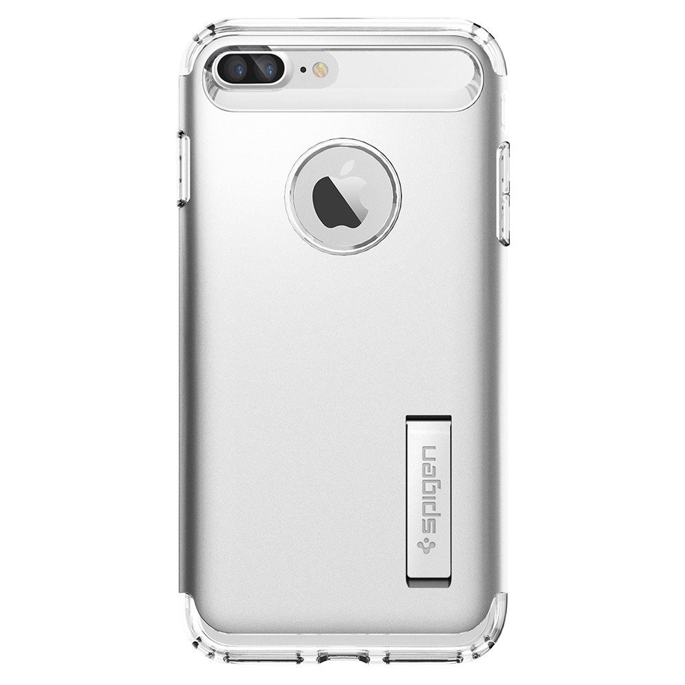 Противоударный защитный чехол бампер с подставкой Spigen Slim Armor satin silver для iPhone 7 Plus / 8 Plus
Противоударный защитный чехол бампер с подставкой Spigen Slim Armor satin silver для iPhone 7 Plus / 8 Plus